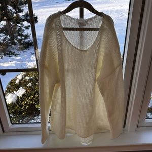 Sheer Knit Sweater in Cream Lovers and Friends medium